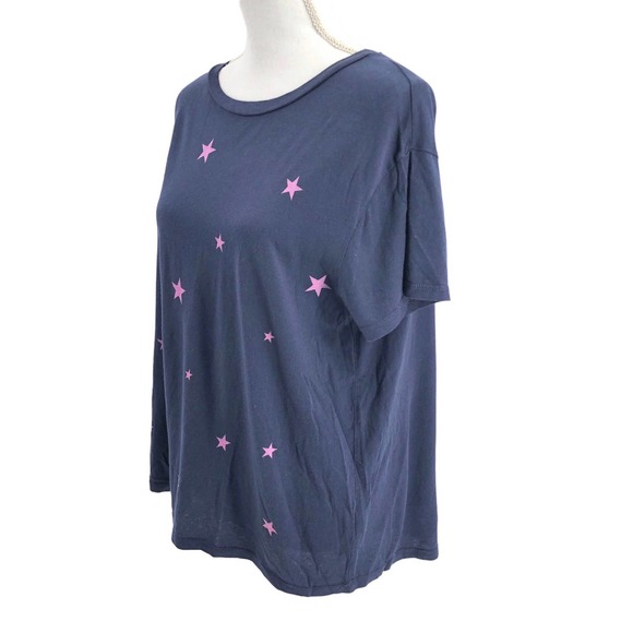 Sundry Womens Size Small Lightweight Star Print Short Sleeve Tee Shirt Scoopneck - Picture 5 of 7
